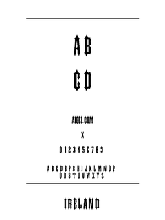 ​IRELANDN 英文字体下载｜创意设计排版资源