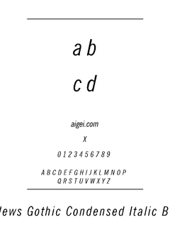 纽戈奇（NEWGOTCI.TTF）字体下载｜平面设计创意字库