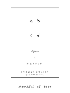 ​字体满嘴的啤酒（MOUTHFULOFBEER.TTF）下载｜英文字体设计应用